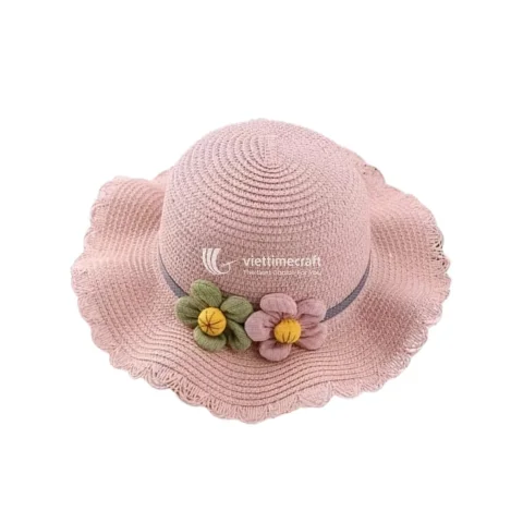 Hot-Trend Fashionable Kids Straw Hat, Paper Rope Bucket Hat for Girls