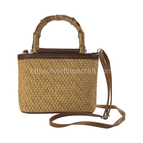Straw Handbag Mix Leather – GI0009