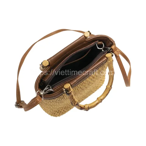 Straw Handbag Mix Leather – GI0009