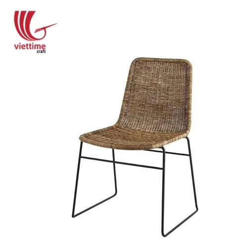 Rattan Export LifeStyle Dining Rattan Chair Metal Legs - REX-GMVTC007