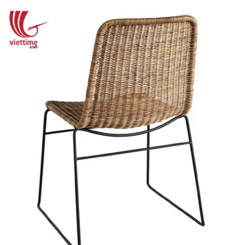 LifeStyle Dining Rattan Chair Metal Legs