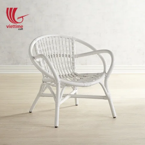 Rattan Export White Wicker Round Rattan Armchair - REX-GMVTC010