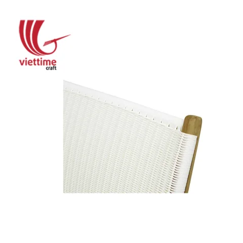 White Outdoor Garden Rattan Bench Chair