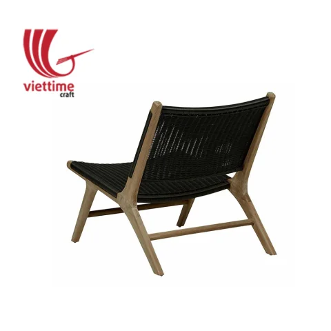 Black Outdoor Garden Rattan Bench Chair
