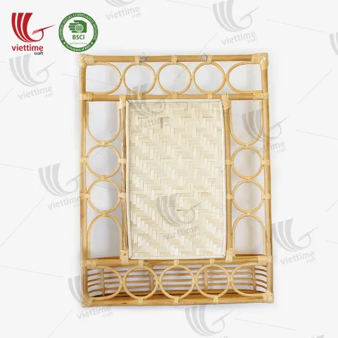 New Rattan Mirror With Shelf Wholesale