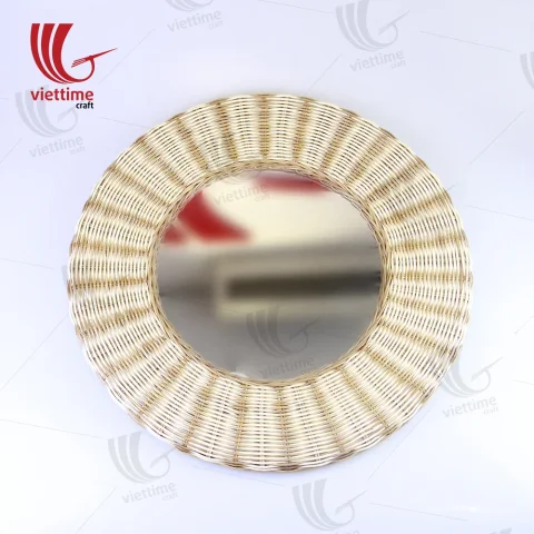 Rattan Export Circular Wicker Frame Hanging Wall Mirror - REX-GMVTC123