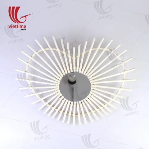 Circular Wicker Frame Hanging Wall Mirror