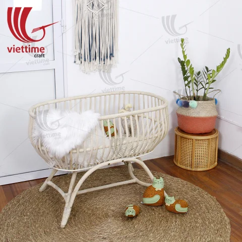Baby Children Rattan Crib For Sale