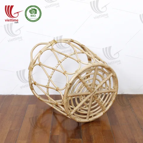 Open Woven Rattan Laundry Basket