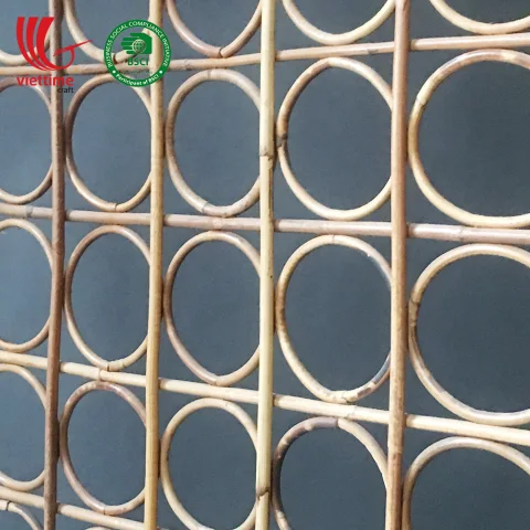 Rattan Folding Screen Room Divider