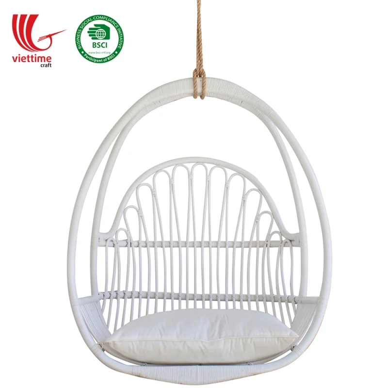 Egg Shaped Rattan Hanging Chair