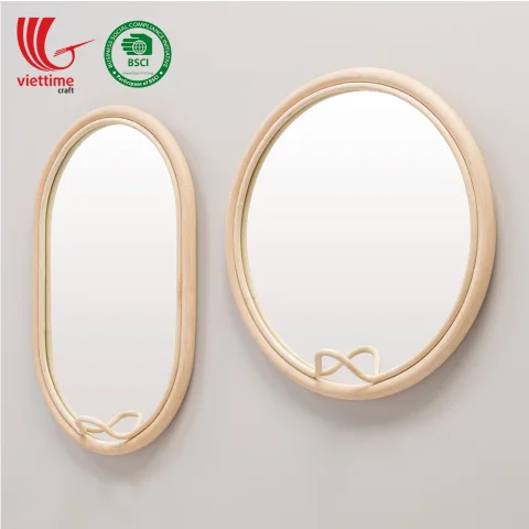 Rattan Export Rattan Mirror Decor Wall With Hook Wholesale - REX-GMVTC3642311