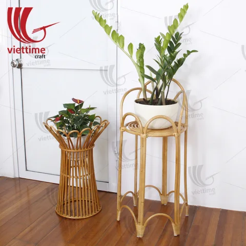 Collection Of Rattan Plant Stand