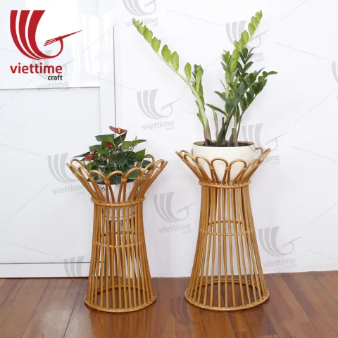 Collection Of Rattan Plant Stand