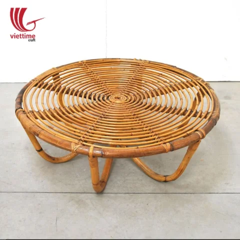 Low Rattan Table Living Room Side
