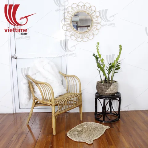 Rattan Armchair & Side Table Set