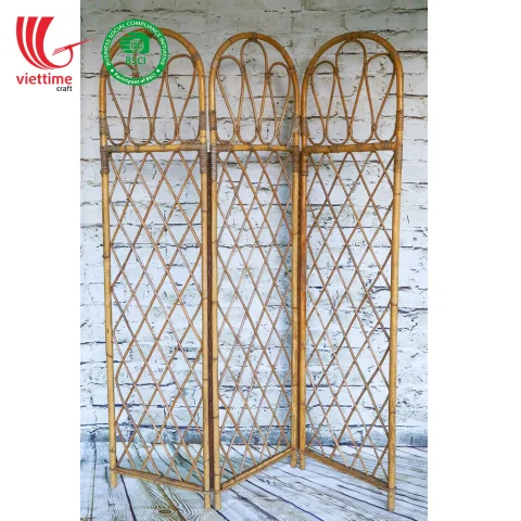 Nice Rattan Folding Screen Room Divider