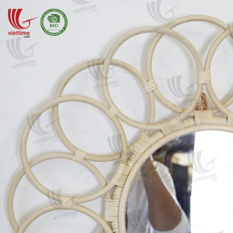 Vietnamese Rattan Mirror Decor Wall Wholesale