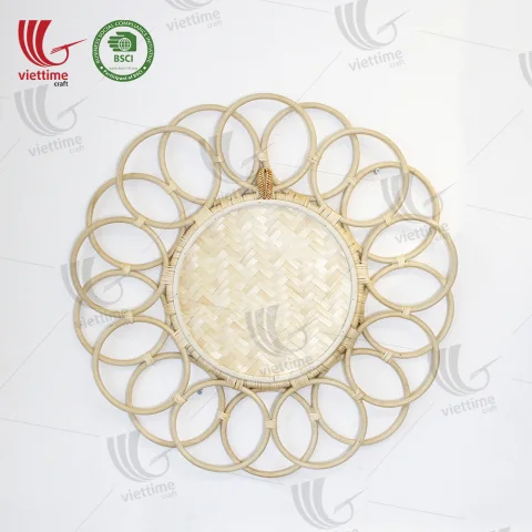 Vietnamese Rattan Mirror Decor Wall Wholesale