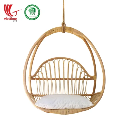 Egg Shaped Natural Rattan Hanging Chair