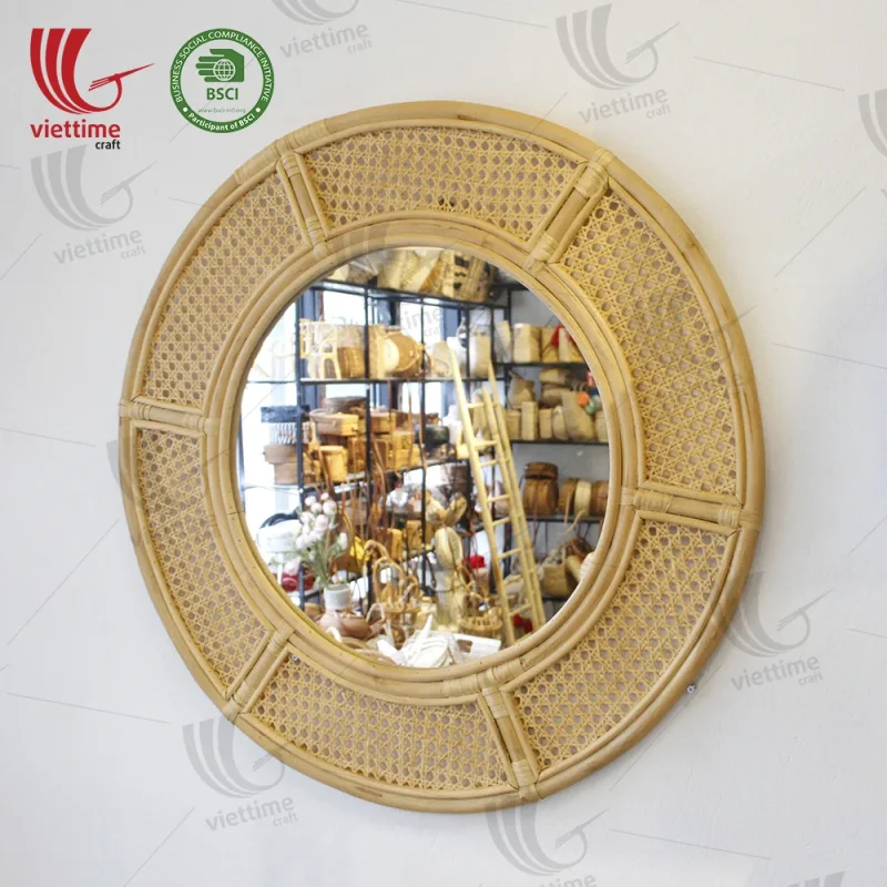 Woven Rattan Mirror Decor Wall Wholesale