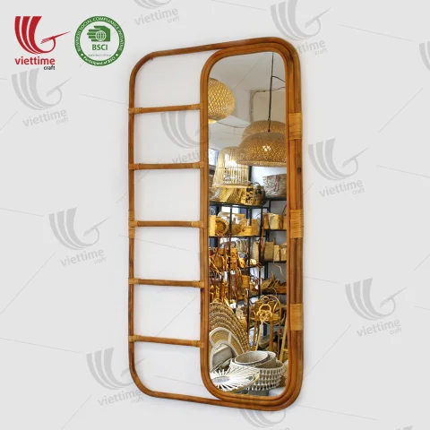 New Rattan Mirror Ladder Rack Wholesale