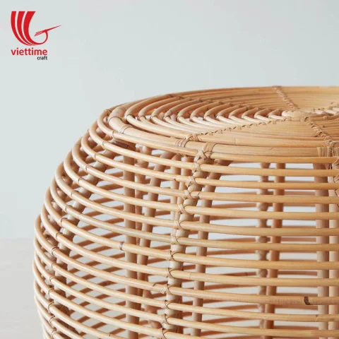 Natural Round Rattan Table 2 Sizes