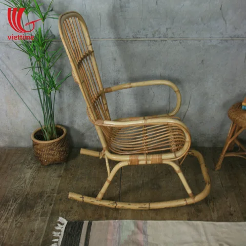 Relaxing With Little SeeSaw Rattan chair
