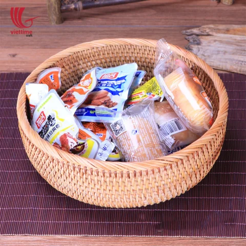 Round Rattan Basket Bowl Set Of 3 Wholesale