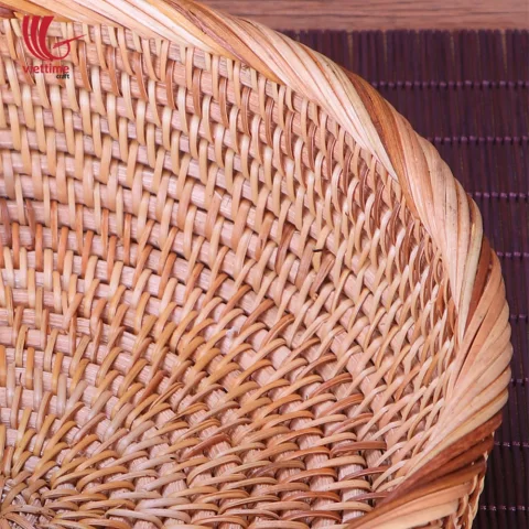 Round Rattan Basket Bowl Set Of 3 Wholesale