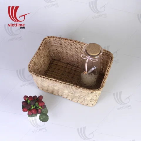 Curve Medium Rattan Storage Basket