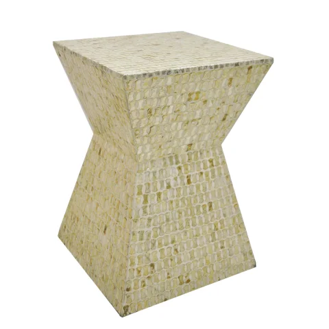 Rattan Export Mother Of Pearl Inlaid Side Table - REX-KT0005