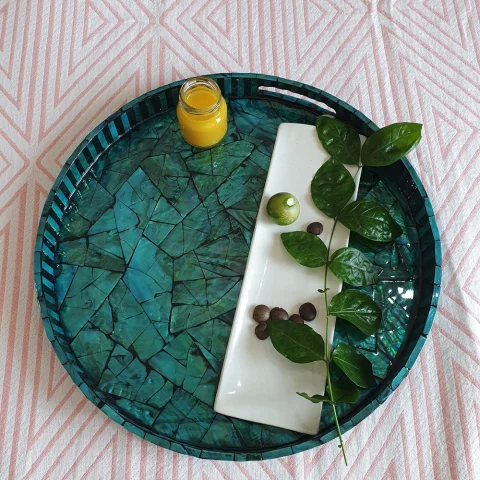 Mother Of Pearl Inlaid Tray