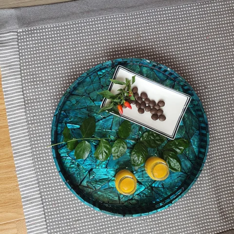 Mother Of Pearl Inlaid Tray