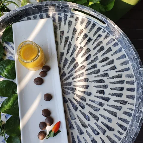 Mother Of Pearl Inlaid Tray
