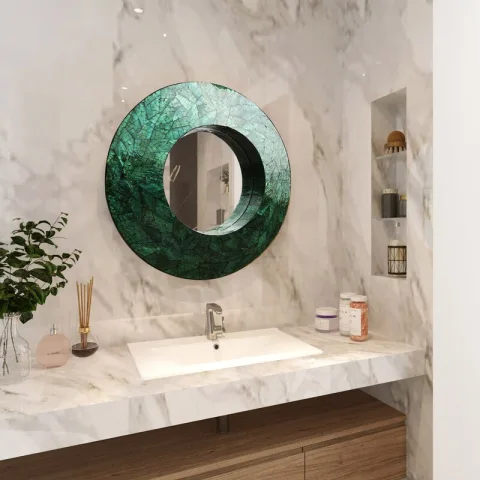 Mother Of Pearl Inlaid Mirror