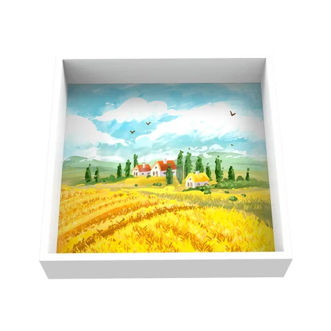 Farmhouse Painting Lacquer Tray