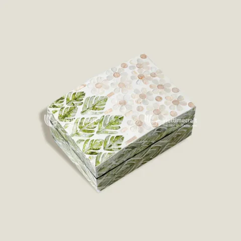 Plant Pattern Mother of Pearl Mosaic Box