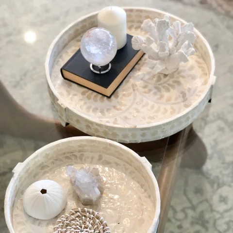 Elegant Mother of Pearl Mosaic Tray