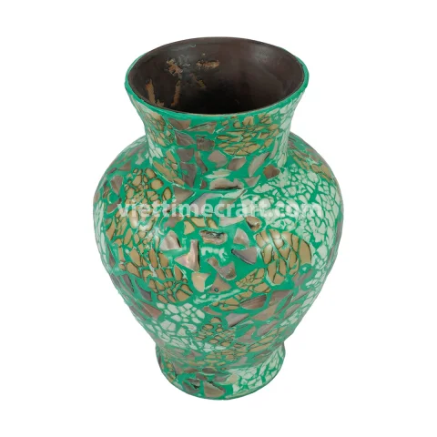 Handmade Egg Shell & Mother of Pearl Mosaic Vase Set – Decorative Lacquer Vases