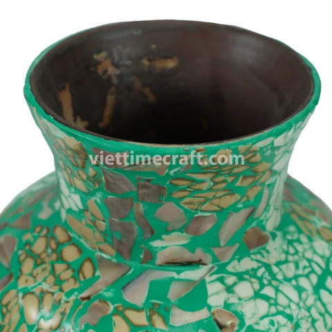 Handmade Egg Shell & Mother of Pearl Mosaic Vase Set – Decorative Lacquer Vases