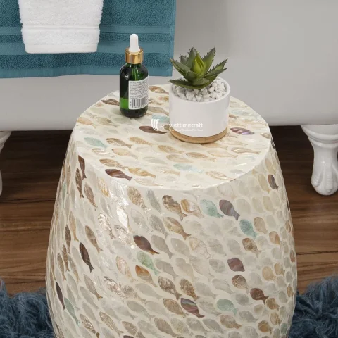 Mother of Pearl Shell Handmade Side and End Or Accent Table – KT0064