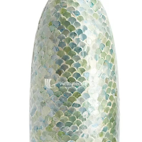 Elegant Handcrafted Blue Mosaic Vase Vietnam Wholesale