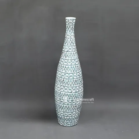 Elegant Handcrafted Blue Mosaic Vase Vietnam Wholesale