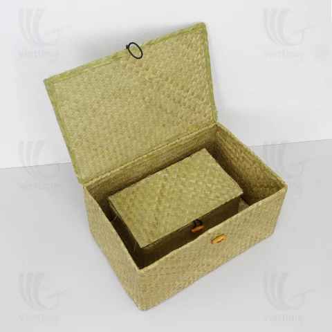 Palm Leaf Basket Set