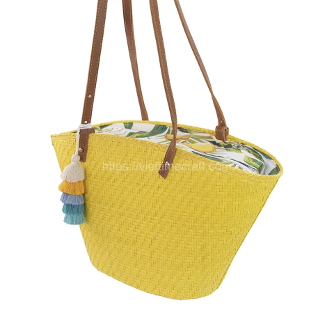 Trendy Look Palm Leaf Bag