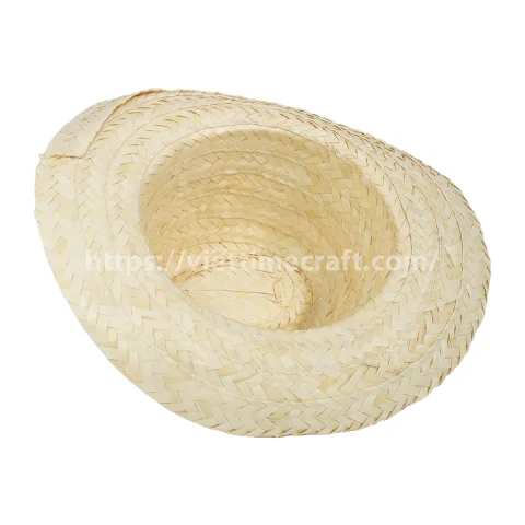 Palm Leaf Beach Hat with Black Band – Eco-Friendly Summer Hat