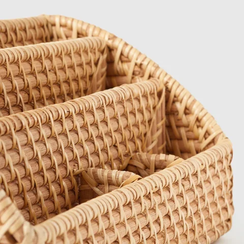 Rattan Desktop Organizer