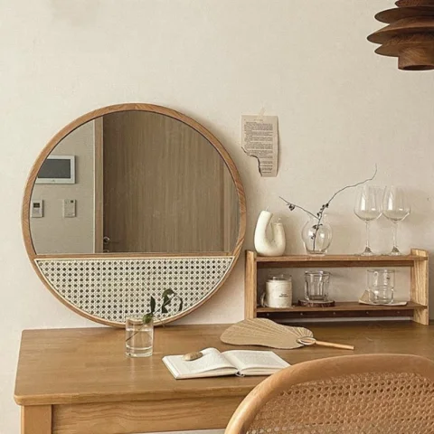 Rattan Mirror