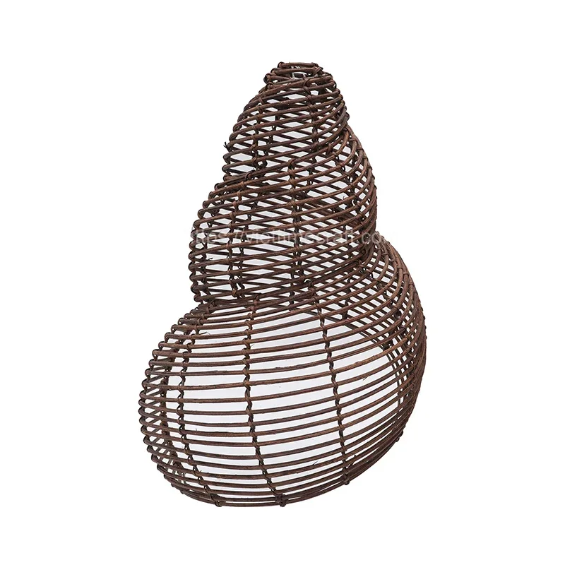 Snail Rattan Lampshade – M00010